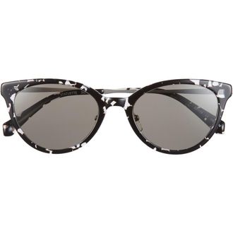 Eyebobs Statuette 51mm Polarized Cat Eye Sunglasses in Black /Crystal Tort /Grey at Nordstrom
