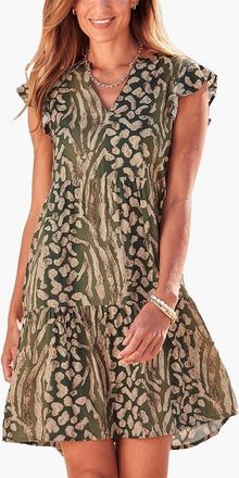 Lascana Animal Print Tiered Dress at Nordstrom, Size 6