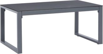 vidaXL Coffee Table Silver Powder-coated aluminum and glass Medium