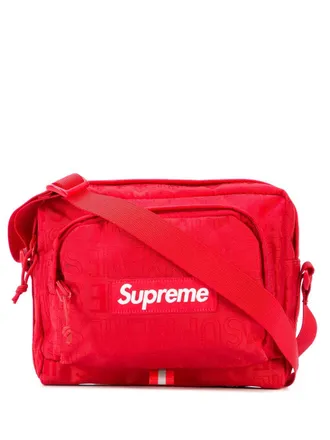 SUPREME Schoudertas met logopatch - Rood