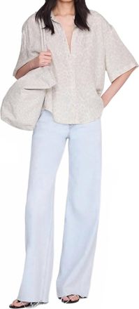 Anine Bing Coco Shirt In White Leopard
