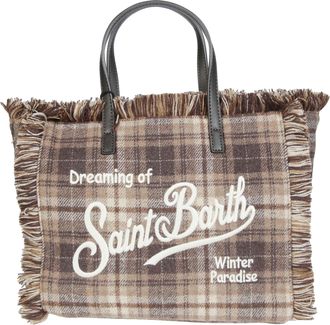 MC2 Saint Barth Borsa Colette Wool N Plaid Wool Tote Bag