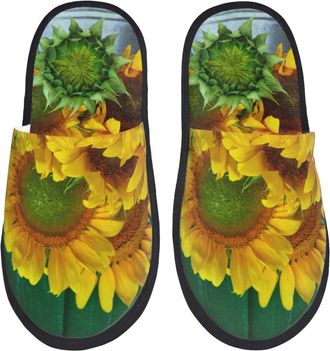 Generic Slippers For Men Sunflowers In Bucket Print Slippers Adults Comfy WomenS Slipper, For Hotel, Home, Travel, M