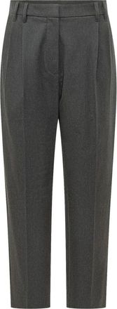 Brunello Cucinelli Broek - Dames - Broeken - Zwart - M - Broeken