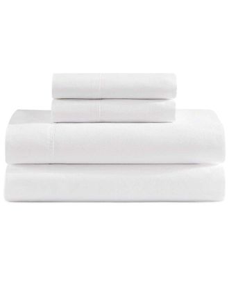 Tommy Hilfiger 200 Thread Count Solid Cotton Percale Sheet Set