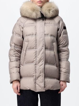 Peuterey Piumino corto in nylon trapuntato con cappuccio in shearling
