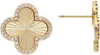 Rivka Friedman 18K Plated CZ Earrings