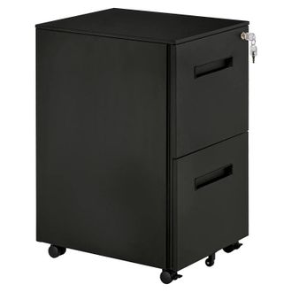 Vinsetto Filing Cabinet with 2 Drawers 39x48x67cm Black | TJ Hughes