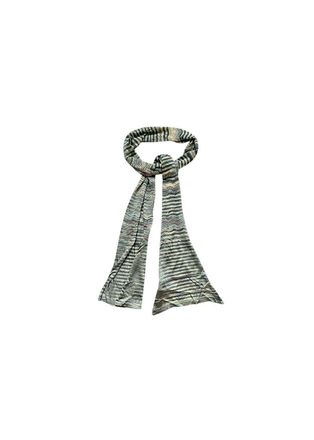 Missoni Blue & Green Zig-Zag Knit Scarf