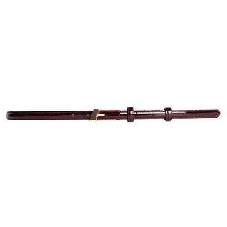 Black Suede Studio Slanted Belt in Raisin at Nordstrom, Size Large