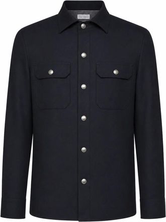 Brunello Cucinelli Hombre, Camisas, Azul, Talla: S