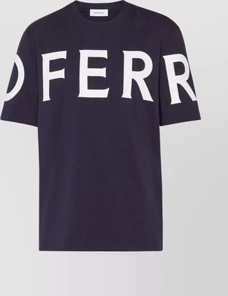 Ferragamo logo print crew neck jersey t-shirt