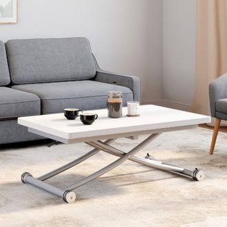 IDMarket Mesa De Centro Urbana Con Tablero Blanco, Plegable En Mesa De Comedor