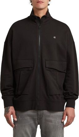 G-Star Rovic Zip-Up Sweatshirt in Dark Black at Nordstrom, Size Xx-Large