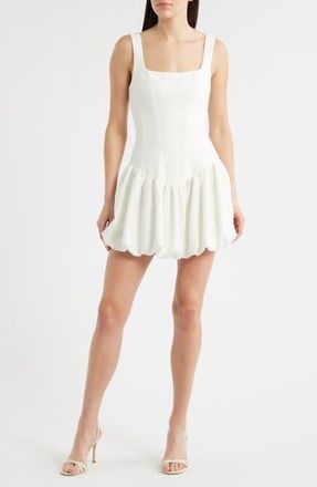 Black Halo Birdie Sleeveless Bubble Minidress in Porcelain at Nordstrom Rack, Size 12