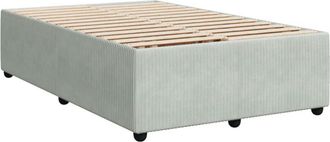 vidaXL Vidaxl - Estructura De Cama Sin Colch&oacute;n Terciopelo Gris Claro 120x200 Cm