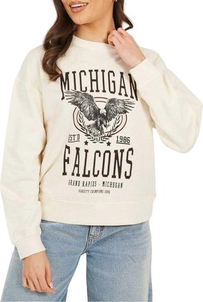 Brave Soul Dames/Dames Wild & Free Sweatshirt (Beige)