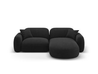 CXL by Christian Lacroix Sof&aacute; esquinero modular derecho 3 plazas de terciopelo antracita