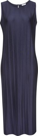 Lascana Plisseekleid LASCANA, Damen, Gr. 34, N-Gr, navy, Jersey, Obermaterial: 88% Polyester, 12% Elasthan, unifarben, figurumspielend ca. Mitte Wade, Rundhal