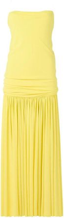 Jacquemus Abiha Long Yellow Dress With Open Back