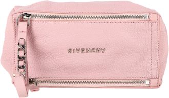 Givenchy Pre-owned Womens Mini Pandora Wristlet in Baby Pink Goatskin Leather - One Size