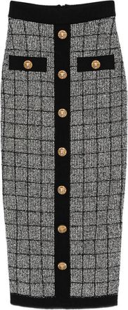 Balmain Gonna lunga in tweed Balmain