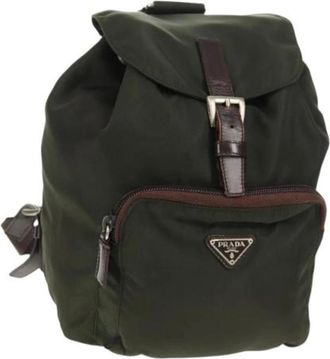Prada Pre-owned Backpacks, female, Green, Size: ONE SIZE Pre-owned Vintage Backpack
