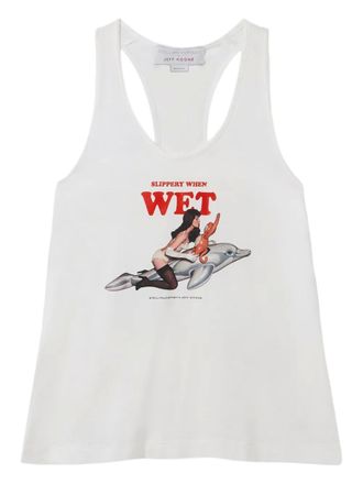 Stella McCartney Tanktop met print - Wit