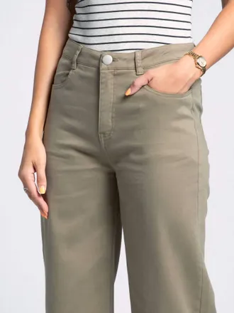 Thread & Supply Saigon High Rise Wide Leg Pants In Vetiver