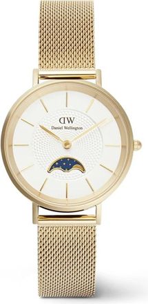Daniel Wellington Elegante Gouden Dames Maan Horloge - Dames - Horloges - Geel - ONE Size - Accessoires