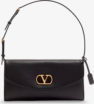 Valentino Garavani Borsa a spalla DeVain in pelle con VLogo Signature in metallo - VALENTINO GARAVANI - gender_Woman