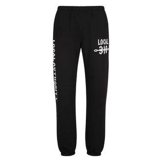 Local Authority Broeken, Heren, Zwart, M, Katoen, Cotton Track Pants