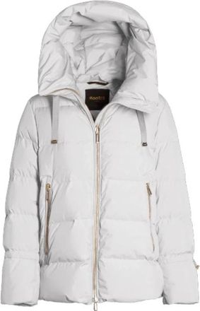 Moorer Gadia STP - Dames - Gewatteerde jassen - Wit - S - Polyester - Jassen