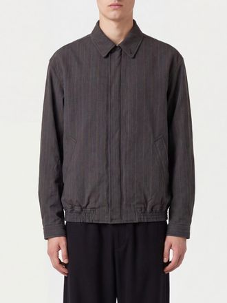 Comme Des Gar&ccedil;ons Striped Polyester Shirt Jacket with Concealed Closure