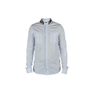 Balmain Chemise Col Jean - Heren - Casual Overhemden - Blauw - S - Katoen - Overhemden