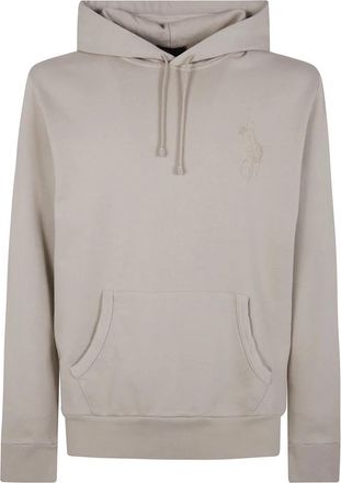 Polo Ralph Lauren Hoodie met geborduurde pony - Heren - Hoodies - Grijs - S - Katoen - Hoodies & sweatvesten
