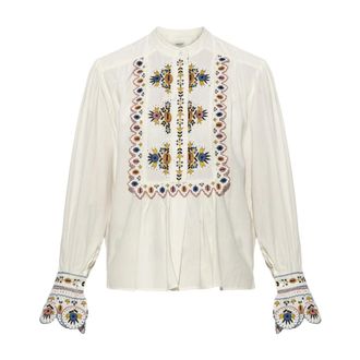 Isabel Marant Overhemden, Dames, Wit, M, Linnen, Monique Top