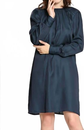 See U Soon Silky Tunic Dress In Navy