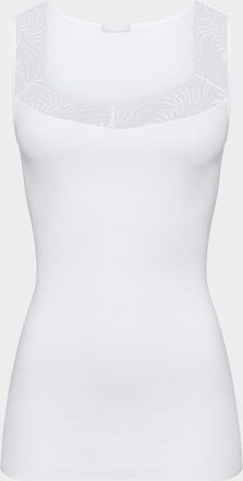 Hanro Cotton Delight Lace-Trim Tank Top
