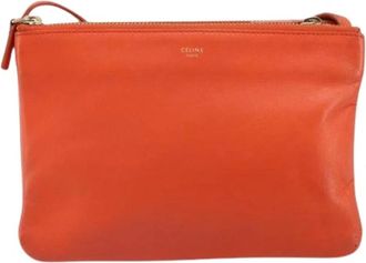 Celine Pre-owned Vintage Cross Body Bag - Dames - Vintage Schoudertas - Oranje - ONE Size - Leer - Vintage