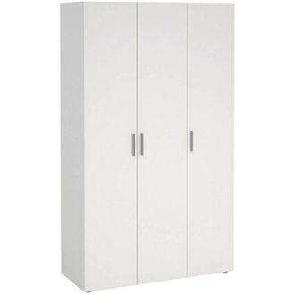 Dmora Armario 3 Puertas Albacore, Muebles De Dormitorio, Vestidor, Armario De Ropa, 118x50 H201 Cm, Blanco - Dmora