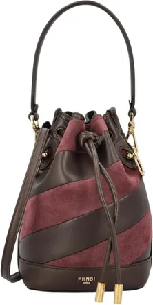 Fendi Maroon/Brown Mon Tresor Mini Bucket Bag