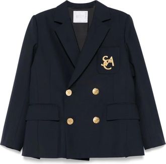 sacai Blazer con ricamo - Blu