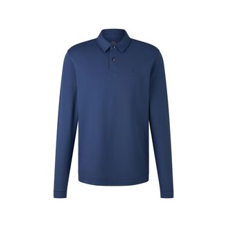 Bogner Timon polo long-sleeved top for men - Blue - XXL