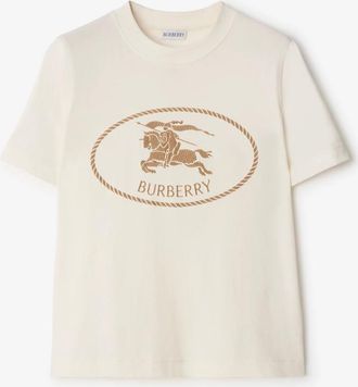 Burberry Cotton T-Shirt With Ekd Stamp