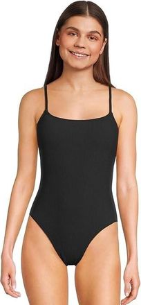 Sunsets Ariel Swimsuits Womens Black Stretch Spaghetti Strap One-Piece NWO173