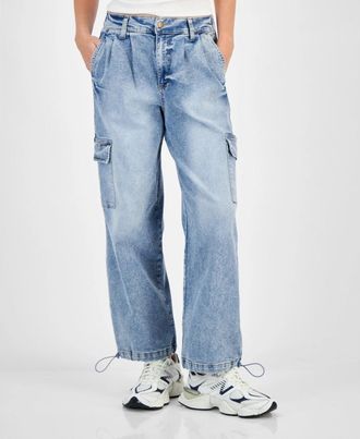 Celebrity Pink Jeans Celebrity Pink Parachute Cargo Jeans Womens Juniors Blue Wide Leg PALL478