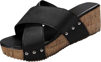 Generic Ladies Trainers Low Wedge Shoes Women Ladies White Strappy Sandals Arch Support Slides Women Outdoor Walking Sandals Womens Plain White Flip Flops for