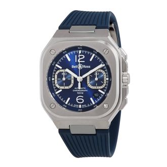 Bell & Ross BR 05 Chronograph Automatic Blue Dial Mens Watch BR05C-BLU-ST/SRB