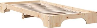 vidaXL Estructura de cama Madera de pino macizo 207 x 97 x 17 cm Vidaxl